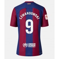 Koszulka piłkarska Barcelona Robert Lewandowski #9 Strój Domowy 2023-24 tanio Krótki Rękaw